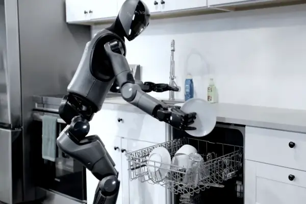 Robot hình người này đã giặt quần áo, giờ hãy xem nó rửa bát